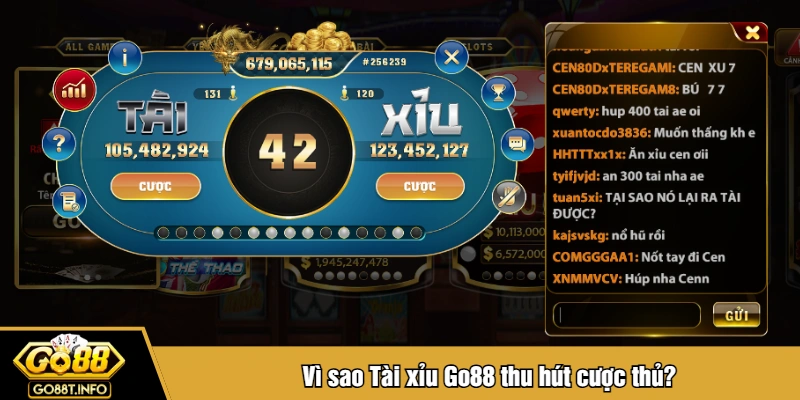 Vì sao Tài xỉu Go88 thu hút cược thủ?